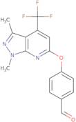 4-{[1,3-Dimethyl-4-(trifluoromethyl)-1H-pyrazolo[3,4-b]pyridin-6-yl]oxy}benzaldehyde