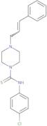 ((4-chlorophenyl)amino)(4-(3-phenylprop-2-enyl)piperazinyl)methane-1-thione