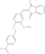 2-((3-methoxy-4-((4-nitrophenyl)methoxy)phenyl)methylene)indane-1,3-dione