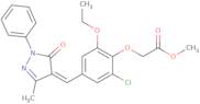 2-[2-Chloro-4-[(1,5-dihydro-3-methyl-5-oxo-1-phenyl-4H-pyrazol-4-ylidene)methyl]-6-ethoxyphenoxy]acetic acid methyl ester