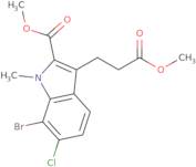 Methyl 7-bromo-6-chloro-3-(3-methoxy-3-oxo-propyl)-1-methyl-indole-2-carboxylate