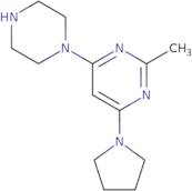 2-Methyl-4-(piperazin-1-yl)-6-(pyrrolidin-1-yl)pyrimidine