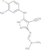 N'-[4-Cyano-3-(4-fluoro-3-methylanilino)-1H-pyrazol-5-yl]-N,N-dimethyliminoformamide