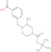 1-(3-Carboxyphenylmethyl)-2-methyl-4-Boc piperazine