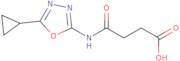 3-[(5-Cyclopropyl-1,3,4-oxadiazol-2-yl)carbamoyl]propanoic acid