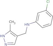 3-Chloro-N-[(3-methyl-1H-pyrazol-4-yl)methyl]aniline