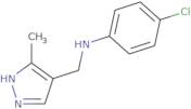 4-Chloro-N-[(3-methyl-1H-pyrazol-4-yl)methyl]aniline