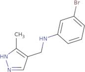 3-Bromo-N-[(3-methyl-1H-pyrazol-4-yl)methyl]aniline