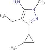 4-Ethyl-2-methyl-5-(2-methylcyclopropyl)pyrazol-3-amine