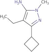 5-Cyclobutyl-4-ethyl-2-methylpyrazol-3-amine