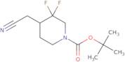 tert-Butyl 4-(cyanomethyl)-3,3-difluoropiperidine-1-carboxylate