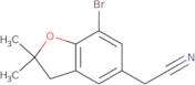 2-(7-Bromo-2,2-dimethyl-2,3-dihydro-1-benzofuran-5-yl)acetonitrile