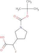 2-{1-[(tert-Butoxy)carbonyl]pyrrolidin-3-yl}-2-fluoroacetic acid