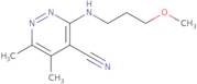 3-[(3-Methoxypropyl)amino]-5,6-dimethylpyridazine-4-carbonitrile