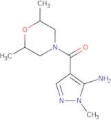 4-(2,6-Dimethylmorpholine-4-carbonyl)-1-methyl-1H-pyrazol-5-amine