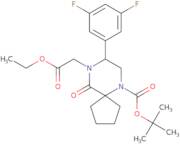 tert-Butyl 8-(3,5-difluorophenyl)-9-(2-ethoxy-2-oxoethyl)-10-oxo-6,9-diazaspiro[4.5]decane-6-carbo…