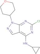 6-Chloro-N-cyclopropyl-1-(tetrahydro-2H-pyran-4-yl)-1H-pyrazolo[3,4-d]pyrimidin-4-amine