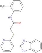 2-[[3-(2-Benzimidazolyl)-2-pyridyl]thio]-N-(o-tolyl)acetamide