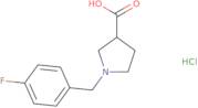 1-[(4-Fluorophenyl)methyl]pyrrolidine-3-carboxylic acid hydrochloride