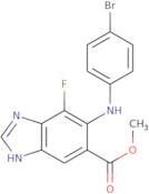 Methyl 6-((4-bromophenyl)amino)-7-fluoro-1H-benzo[D]imidazole-5-carboxylate