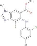 Methyl 5-((4-bromo-2-chlorophenyl)amino)-4-fluoro-1-Methyl-1H-benzo[d]imidazole-6-carboxylate
