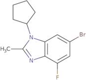 6-bromo-1-cyclopentyl-4-fluoro-2-methyl-1H-1,3-benzodiazole