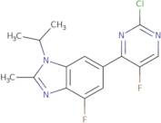 6-(2-Chloro-5-fluoropyrimidin-4-yl)-4-fluoro-2-methyl-1-(propan-2-yl)-1H-1,3-benzodiazole
