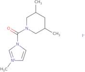 1-(3,5-Dimethylpiperidine-1-carbonyl)-3-methyl-1H-imidazol-3-ium iodide