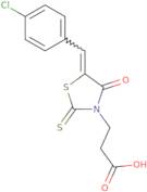 3-[(5Z)-5-[(4-Chlorophenyl)methylidene]-4-oxo-2-sulfanylidene-1,3-thiazolidin-3-yl]propanoic acid