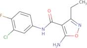5-Amino-3-ethyl-isoxazole-4-carboxylic acid (3-chloro-4-fluoro-phenyl)-amide