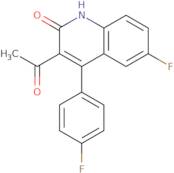 3-Acetyl-6-fluoro-4-(4-fluorophenyl)quinolin-2(1H)-one