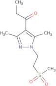 1-[1-(2-Methanesulfonylethyl)-3,5-dimethyl-1H-pyrazol-4-yl]propan-1-one