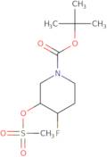 tert-Butyl (3.4)-trans-4-fluoro-3-(methylsulfonyloxy)piperidine-1-carboxylate racemate