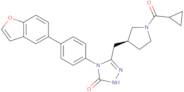 (S)-4-(4-(Benzofuran-5-yl)phenyl)-3-((1-(cyclopropanecarbonyl)pyrrolidin-3-yl)methyl)-1H-1,2,4-triazol-5(4H)-one