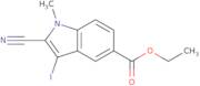 Ethyl 2-cyano-3-iodo-1-methyl-1H-indole-5-carboxylate