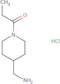 1-[4-(Aminomethyl)piperidin-1-yl]propan-1-one hydrochloride