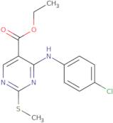 Ethyl 4-[(4-chlorophenyl)amino]-2-(methylsulfanyl)pyrimidine-5-carboxylate