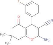 2-amino-4-(3-fluorophenyl)-7,7-dimethyl-5-oxo-4,6,7,8-tetrahydro2H-chromene-3-carbonitrile