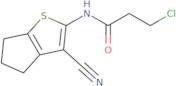 3-Chloro-N-{3-cyano-4H,5H,6H-cyclopenta[b]thiophen-2-yl}propanamide