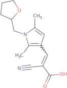 (2E)-2-Cyano-3-[2,5-dimethyl-1-(tetrahydrofuran-2-ylmethyl)-1H-pyrrol-3-yl]acrylic acid