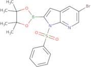 5-Bromo-1-(phenylsulfonyl)-2-(4,4,5,5-tetramethyl-1,3,2-dioxaborolan-2-yl)-1H-pyrrolo[2,3-b]pyridi…