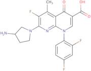 7-[(3S)-3-Aminopyrrolidin-1-yl]-1-(2,4-difluorophenyl)-6-fluoro-5-methyl-4-oxo-1,8-naphthyridine-3…