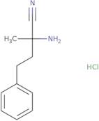 2-Amino-2-methyl-4-phenylbutanenitrile hydrochloride