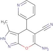 6-Amino-3-methyl-4-(3-pyridinyl)-1,4-dihydropyrano[2,3-c]pyrazole-5-carbonitrile