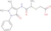 2-({1-[(1,5-Dimethyl-3-oxo-2-phenyl-2,3-dihydro-1H-pyrazol-4-yl)carbamoyl]ethyl}sulfanyl)acetic ac…