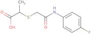 2-({[(4-Fluorophenyl)carbamoyl]methyl}sulfanyl)propanoic acid