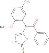 4-(2-Methoxy-5-methylphenyl)-1-sulfanyl-4H,5H-[1,2,4]triazolo[4,3-a]quinazolin-5-one