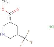 rac-methyl (3R,5S)-5-(trifluoromethyl)piperidine-3-carboxylate hydrochloride, cis