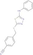 4-{[(5-Anilino-1,3,4-thiadiazol-2-yl)sulfanyl]methyl}benzenecarbonitrile