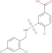 4-Chloro-3-{[(2,4-dichlorophenyl)methyl]sulfamoyl}benzoic acid